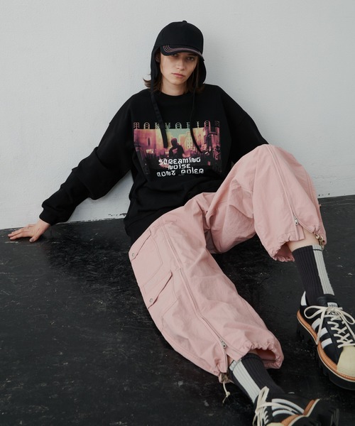 AIVER(アイバー)の「AIVER スクリームスウェット(スウェット・メンズ・グレイッシュブルー/ブラック・LARGE/SMALL/MEDIUM)」の11枚目の写真