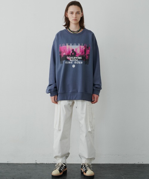 AIVER(アイバー)の「AIVER スクリームスウェット(スウェット・メンズ・グレイッシュブルー/ブラック・LARGE/SMALL/MEDIUM)」の21枚目の写真