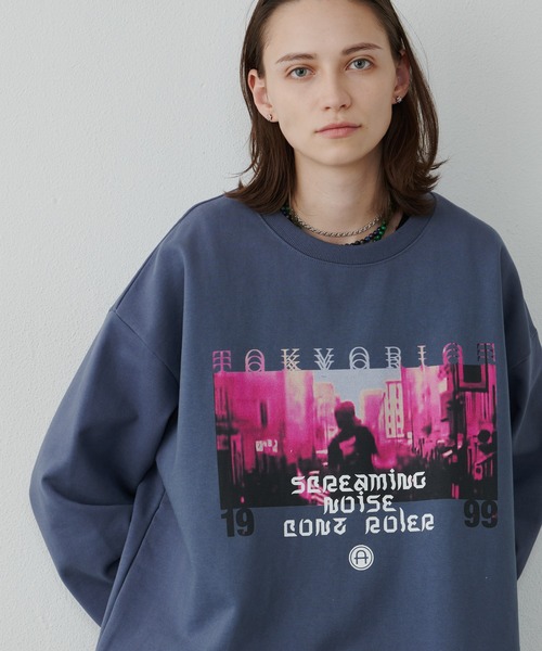 AIVER(アイバー)の「AIVER スクリームスウェット(スウェット・メンズ・グレイッシュブルー/ブラック・LARGE/SMALL/MEDIUM)」の19枚目の写真