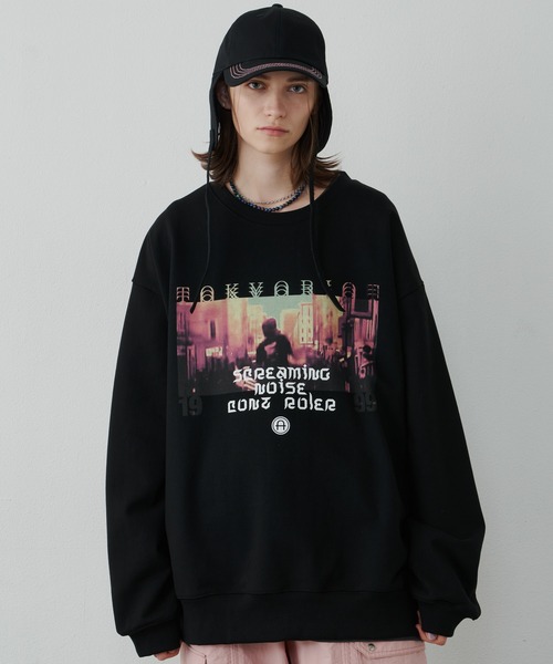 AIVER(アイバー)の「AIVER スクリームスウェット(スウェット・メンズ・グレイッシュブルー/ブラック・LARGE/SMALL/MEDIUM)」の7枚目の写真