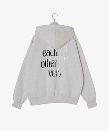 SONA | SONYUNARA 英文プリントフード起毛パーカー(パーカー)