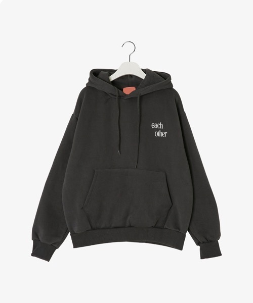 SONA（ソナ）の「SONYUNARA 英文プリントフード起毛パーカー（パーカー・レディース・ピンク/霜降りグレー/チャコールグレー・FREE）」の2枚目の写真