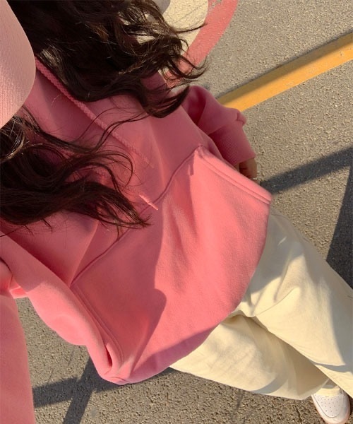 SONA（ソナ）の「SONYUNARA 英文プリントフード起毛パーカー（パーカー・レディース・ピンク/霜降りグレー/チャコールグレー・FREE）」の12枚目の写真