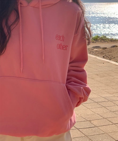 SONA（ソナ）の「SONYUNARA 英文プリントフード起毛パーカー（パーカー・レディース・ピンク/霜降りグレー/チャコールグレー・FREE）」の17枚目の写真