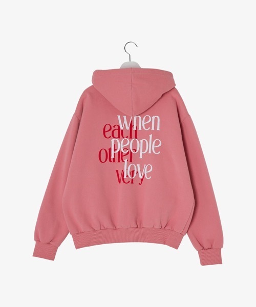 SONA（ソナ）の「SONYUNARA 英文プリントフード起毛パーカー（パーカー・レディース・ピンク/霜降りグレー/チャコールグレー・FREE）」の19枚目の写真