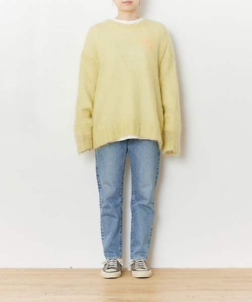 美品◎THE SHINZONE ザシンゾーン イエローニット ウール100% THE SHINZONE（ザ シンゾーン）の「THE SHINZONE MOHAIR SHEER
