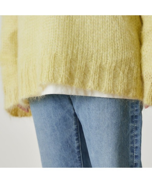 THE SHINZONE 黄色 モヘヤ ニット THE SHINZONE（ザ シンゾーン）の「THE SHINZONE MOHAIR SHEER