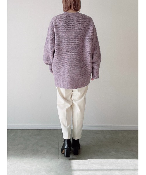 Yucca（ユッカ）の「カラーミックスカーディガン（MEKKE　低身長向け）（カーディガン/ボレロ・レディース・イエロー×グリーン/オフホワイト/パープル・FREE）」の18枚目の写真