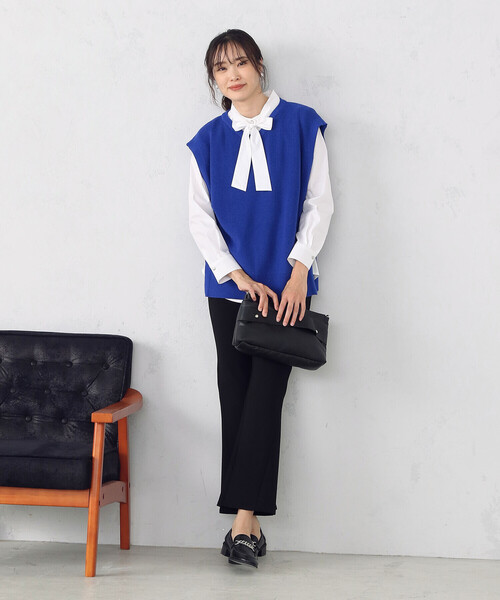 COMME CA ISM(コムサイズム)の「2WAY ボウタイシャツ(シャツ/ブラウス・レディース・ホワイト・MEDIUM/LARGE)」の3枚目の写真