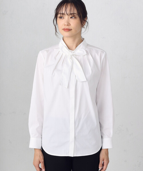 COMME CA ISM(コムサイズム)の「2WAY ボウタイシャツ(シャツ/ブラウス・レディース・ホワイト・MEDIUM/LARGE)」の5枚目の写真