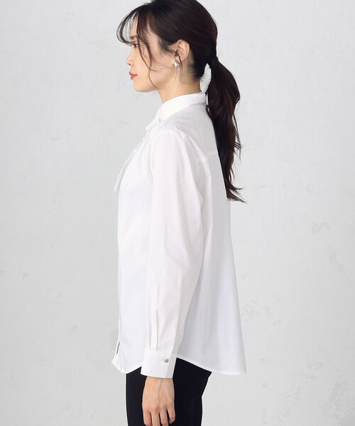 COMME CA ISM(コムサイズム)の「2WAY ボウタイシャツ(シャツ/ブラウス・レディース・ホワイト・MEDIUM/LARGE)」の6枚目の写真