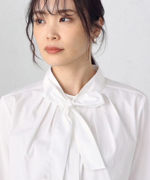 COMME CA ISM(コムサイズム)の「2WAY ボウタイシャツ(シャツ/ブラウス・レディース・ホワイト・MEDIUM/LARGE)」の8枚目の写真