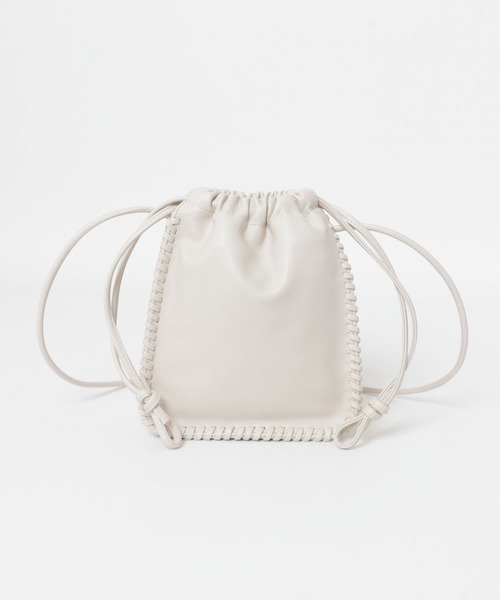 URBAN RESEARCH ROSSO（アーバンリサーチロッソ）の「ステッチデザインポシェット（ショルダーバッグ・レディース・オフホワイト/ラベンダー/ブラック・-）」の11枚目の写真