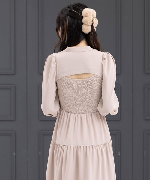 DearMyLoveMillor（ディアマイラブミラー）の「デコルテオープンワンピース（ワンピース・レディース・ブラック/ピンクベージュ・MEDIUM/LARGE/X-LARGE/XX-LARGE）」の13枚目の写真