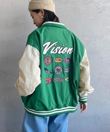 【WEB限定】[VISION STREET WEAR/ビジョン ストリート ウェアー] ワッペンデザイン ナイロンコーチスタジャン