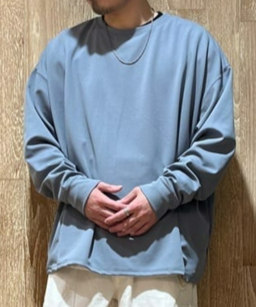 セール】【PLUS ONE】バルーンロンTレイヤード（Tシャツ/カットソー