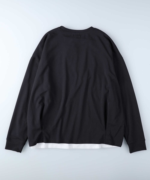 セール】【PLUS ONE】バルーンロンTレイヤード（Tシャツ