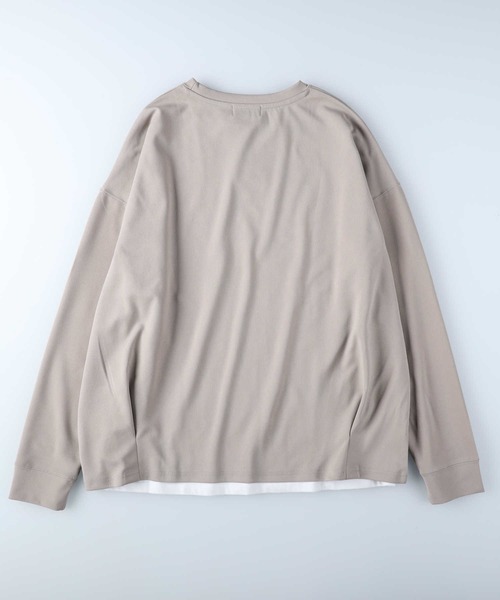 セール】【PLUS ONE】バルーンロンTレイヤード（Tシャツ