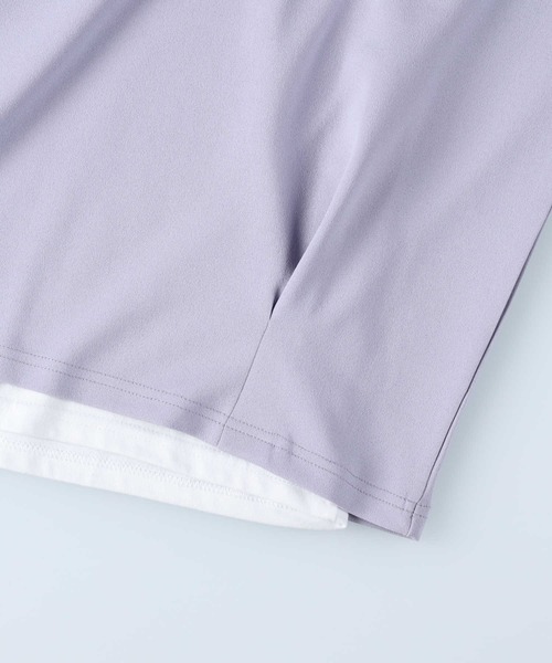 PLUS ONE(プラスワン)の「【PLUS ONE】バルーンロンTレイヤード(Tシャツ/カットソー・メンズ・ベージュ/パープル/サックスブルー/ダークグレー・M/L/XL)」の22枚目の写真