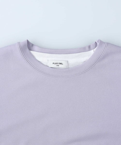 PLUS ONE(プラスワン)の「【PLUS ONE】バルーンロンTレイヤード(Tシャツ/カットソー・メンズ・ベージュ/パープル/サックスブルー/ダークグレー・M/L/XL)」の19枚目の写真