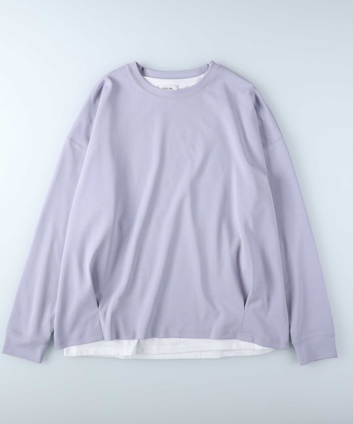 PLUS ONE(プラスワン)の「【PLUS ONE】バルーンロンTレイヤード(Tシャツ/カットソー・メンズ・ベージュ/パープル/サックスブルー/ダークグレー・M/L/XL)」の13枚目の写真
