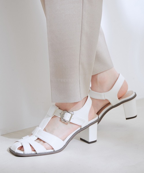 セール】スクエアトゥヒールグルカサンダル（サンダル）｜Juze（ジュゼ