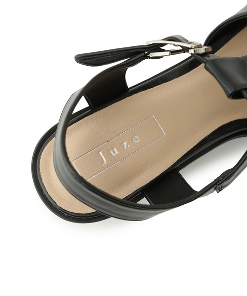 Juze（ジュゼ）の「スクエアトゥヒールグルカサンダル（サンダル・レディース・ブラック/イエロー/オフホワイト・22.5cm/23.5cm/24.5cm）」の9枚目の写真