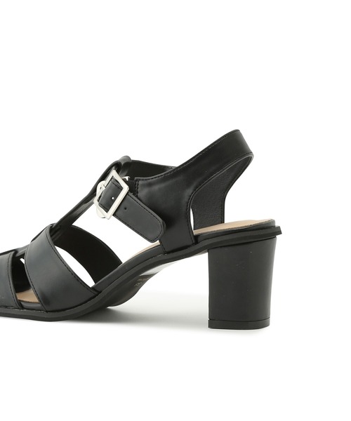 Juze（ジュゼ）の「スクエアトゥヒールグルカサンダル（サンダル・レディース・ブラック/イエロー/オフホワイト・22.5cm/23.5cm/24.5cm）」の5枚目の写真