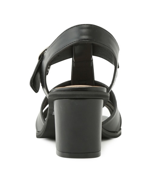 Juze（ジュゼ）の「スクエアトゥヒールグルカサンダル（サンダル・レディース・ブラック/イエロー/オフホワイト・22.5cm/23.5cm/24.5cm）」の6枚目の写真