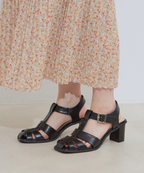 セール】スクエアトゥヒールグルカサンダル（サンダル）｜Juze（ジュゼ