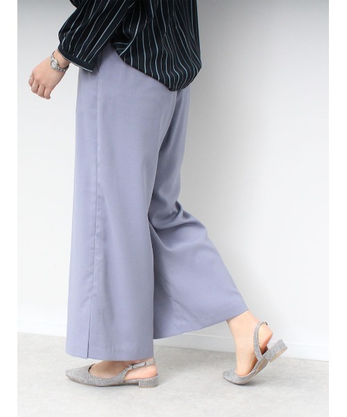 fleur by mint breeze(フルールバイミントブリーズ)の「【L~5L 大きいサイズ】【セットカップ可】 サイド スリット ワイド パンツ(その他パンツ・レディース・ネイビー/ブルー・3L/4L/5L/LL/L)」の14枚目の写真