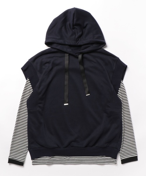 aunt lily（アントリリー）の「裏毛フーディベスト&ボートネックプルオーバー（ベスト・レディース・ネイビー/ピンク/ブラック/オフホワイト/セージグリーン・7号/9号/11号/13号/15号）」の20枚目の写真