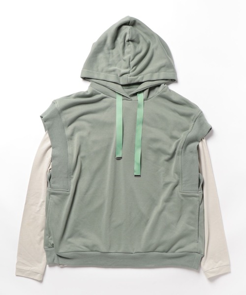 aunt lily（アントリリー）の「裏毛フーディベスト&ボートネックプルオーバー（ベスト・レディース・ネイビー/ピンク/ブラック/オフホワイト/セージグリーン・7号/9号/11号/13号/15号）」の15枚目の写真