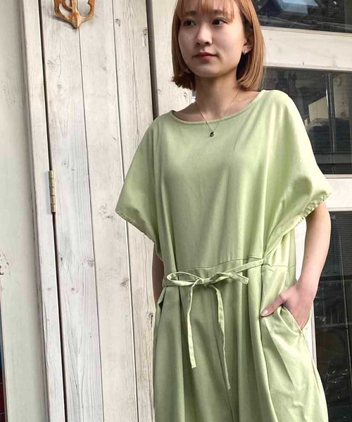 NANEA(ナネア)の「オールインワン パンツワンピース(つなぎ/オールインワン・レディース・キナリ/ワインレッド/グリーン・ONE SIZE)」の20枚目の写真