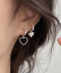 F&D : ハートチャームピアス