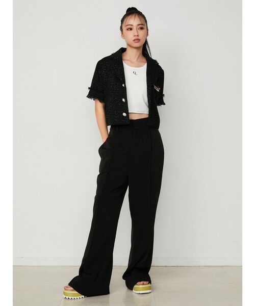 CALNAMUR(カルナムール)の「ハイウエストソフトフレアーパンツ(その他パンツ・レディース・ブラウン/ブラック・SMALL/MEDIUM)」の12枚目の写真