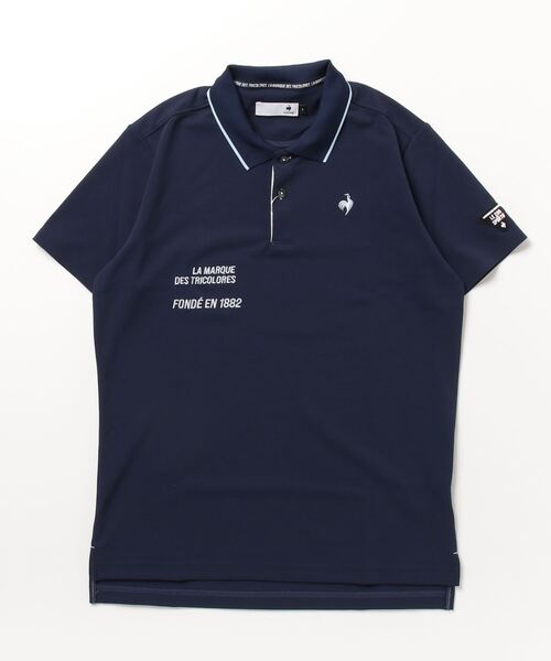 le coq sportif GOLF（ルコックスポルティフゴルフ）の「ベーシック半袖ポロシャツ  吸汗速乾 ストレッチ UVカット (WH00のみKEEP CLEAN)  メンズ ゴルフウエア（ポロシャツ・メンズ・ブルー/ネイビー/ホワイト/グレー/ブラック・M/3L/L/XL）」の4枚目の写真