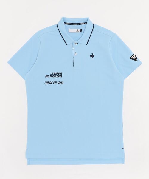 le coq sportif GOLF（ルコックスポルティフゴルフ）の「ベーシック半袖ポロシャツ  吸汗速乾 ストレッチ UVカット (WH00のみKEEP CLEAN)  メンズ ゴルフウエア（ポロシャツ・メンズ・ブルー/ネイビー/ホワイト/グレー/ブラック・M/3L/L/XL）」の5枚目の写真