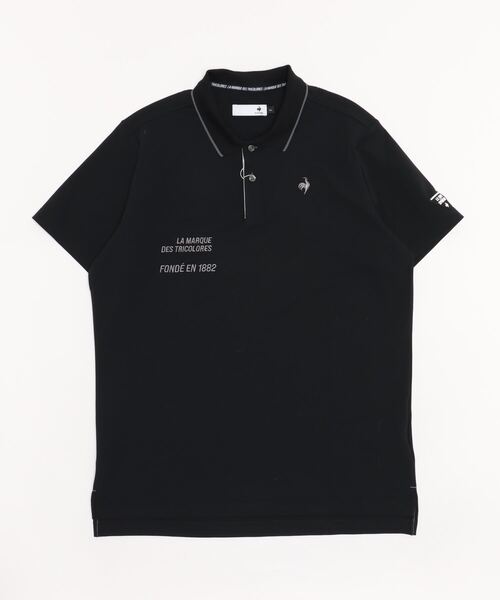 le coq sportif GOLF（ルコックスポルティフゴルフ）の「ベーシック半袖ポロシャツ  吸汗速乾 ストレッチ UVカット (WH00のみKEEP CLEAN)  メンズ ゴルフウエア（ポロシャツ・メンズ・ブルー/ネイビー/ホワイト/グレー/ブラック・M/3L/L/XL）」の2枚目の写真