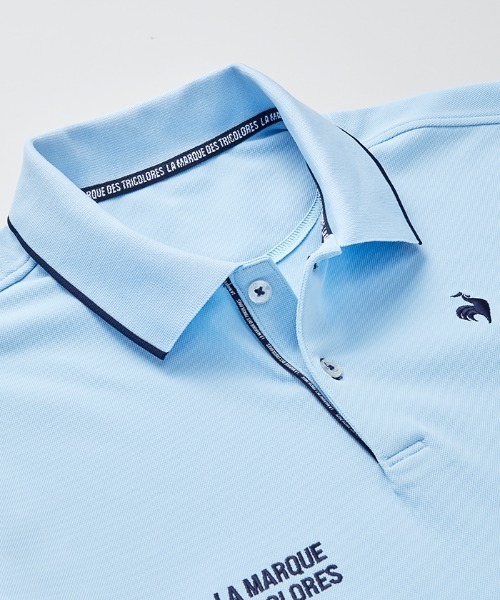 le coq sportif GOLF（ルコックスポルティフゴルフ）の「ベーシック半袖ポロシャツ  吸汗速乾 ストレッチ UVカット (WH00のみKEEP CLEAN)  メンズ ゴルフウエア（ポロシャツ・メンズ・ブルー/ネイビー/ホワイト/グレー/ブラック・M/3L/L/XL）」の9枚目の写真