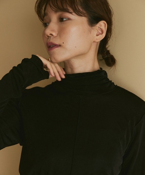 moi tytto(モイテュット)の「メロウロングスリーブトップス(Tシャツ/カットソー・レディース・ナチュラル/ブラウン/ブラック・FREE)」の15枚目の写真
