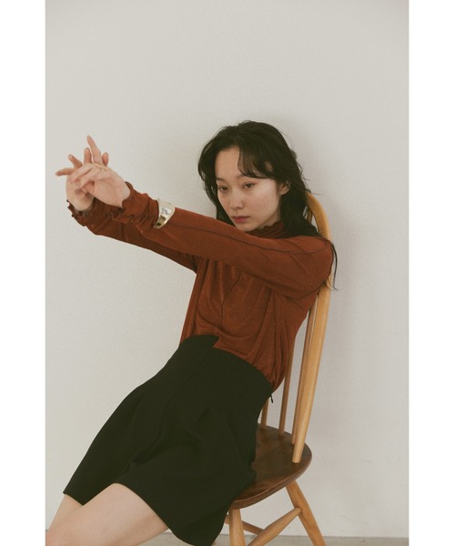 moi tytto（モイテュット）の「メロウロングスリーブトップス（Tシャツ/カットソー・レディース・ナチュラル/ブラウン/ブラック・FREE）」の15枚目の写真