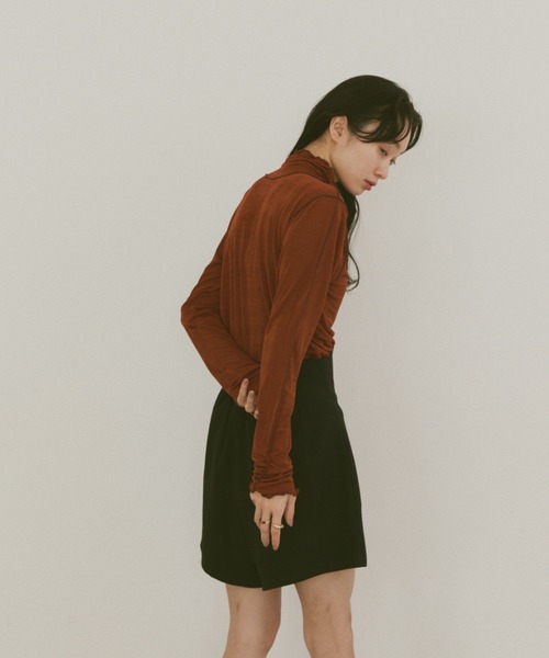 moi tytto（モイテュット）の「メロウロングスリーブトップス（Tシャツ/カットソー・レディース・ナチュラル/ブラウン/ブラック・FREE）」の14枚目の写真