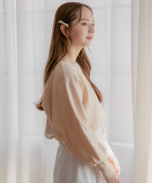 flower（フラワー）の「ドルマンスリーブスウェット（スウェット・レディース・ピンク/アイボリー・FREE）」の18枚目の写真