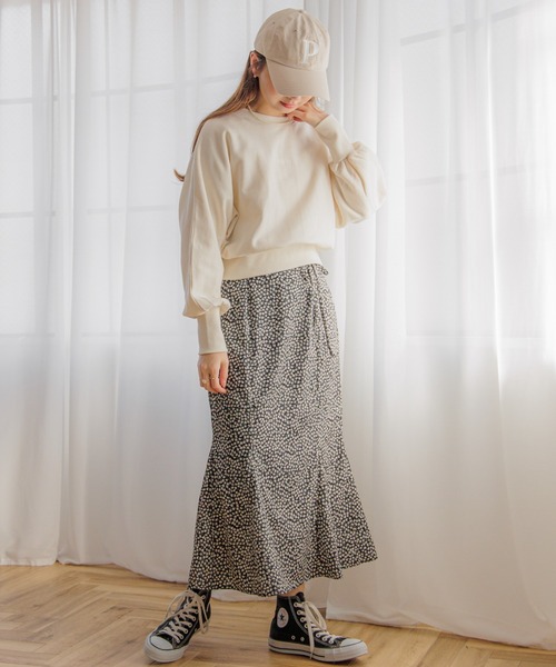 flower（フラワー）の「ドルマンスリーブスウェット（スウェット・レディース・ピンク/アイボリー・FREE）」の9枚目の写真