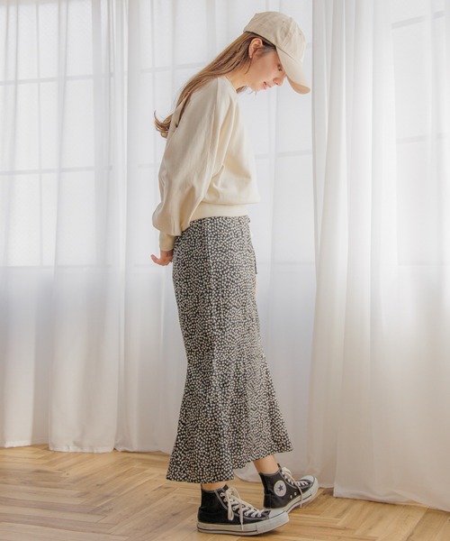 flower（フラワー）の「ドルマンスリーブスウェット（スウェット・レディース・ピンク/アイボリー・FREE）」の7枚目の写真