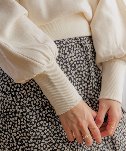 flower（フラワー）の「ドルマンスリーブスウェット（スウェット・レディース・ピンク/アイボリー・FREE）」の3枚目の写真