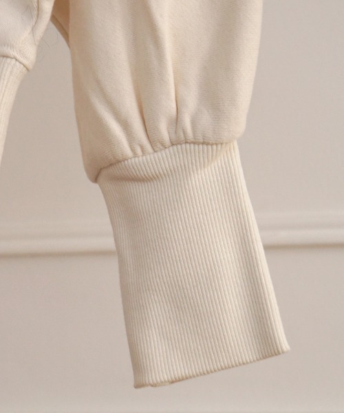 flower（フラワー）の「ドルマンスリーブスウェット（スウェット・レディース・ピンク/アイボリー・FREE）」の5枚目の写真