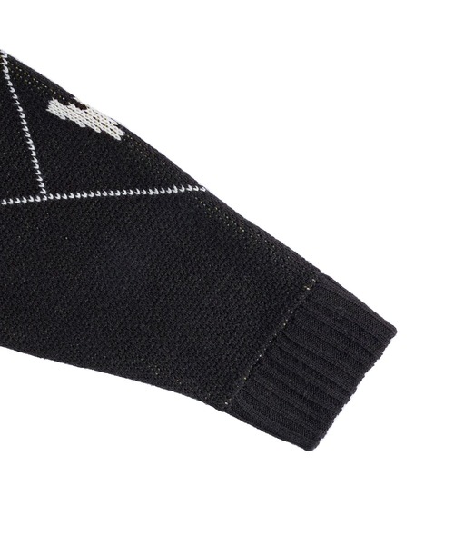 FTW(エフティダブリュー)の「COLOR BLOCK KNIT SHIRT(ニット/セーター・メンズ・ブラック/マルチ/アイボリー・MEDIUM/LARGE)」の9枚目の写真