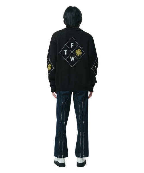 FTW(エフティダブリュー)の「COLOR BLOCK KNIT SHIRT(ニット/セーター・メンズ・ブラック/マルチ/アイボリー・MEDIUM/LARGE)」の5枚目の写真